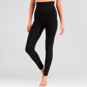 New Medium Women's Black Velvet Lined Leggings